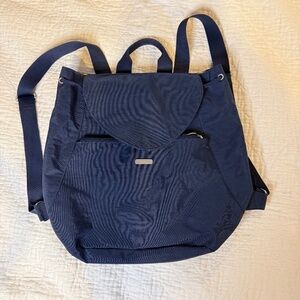 Baggallini anti-theft water resistant navy backpack computer bag